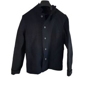 45R / 45rpm   Jacket wool sz 3 Button Long Sleeve Shawl Collar Minimalist Emo